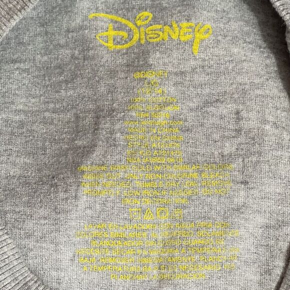 Disney Spirit Jersey Adult Large L Gray Pullover Mickey Mouse Long Sleeve - Picture 2 of 8
